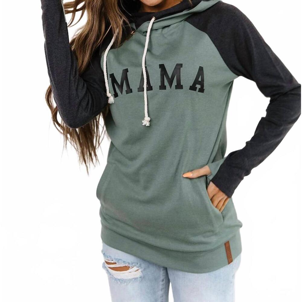 NEW AMPERSAND AVE doublehood™ sweatshirt in mama sea green - Picture 9 of 10